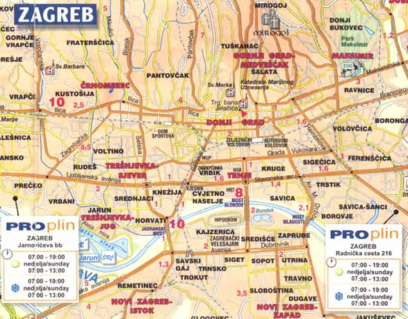 mapa lpg chorvatsko LPG v Chorvatsku